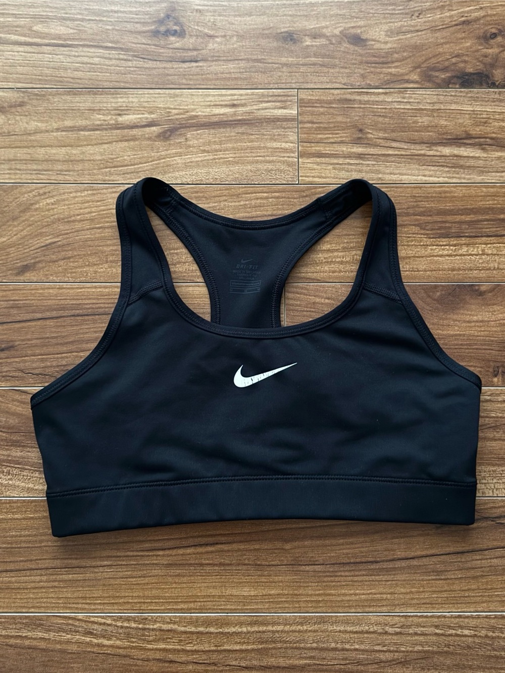 Nike Dri-FIT Black Sports Bra Medium Activewear Gym Workout